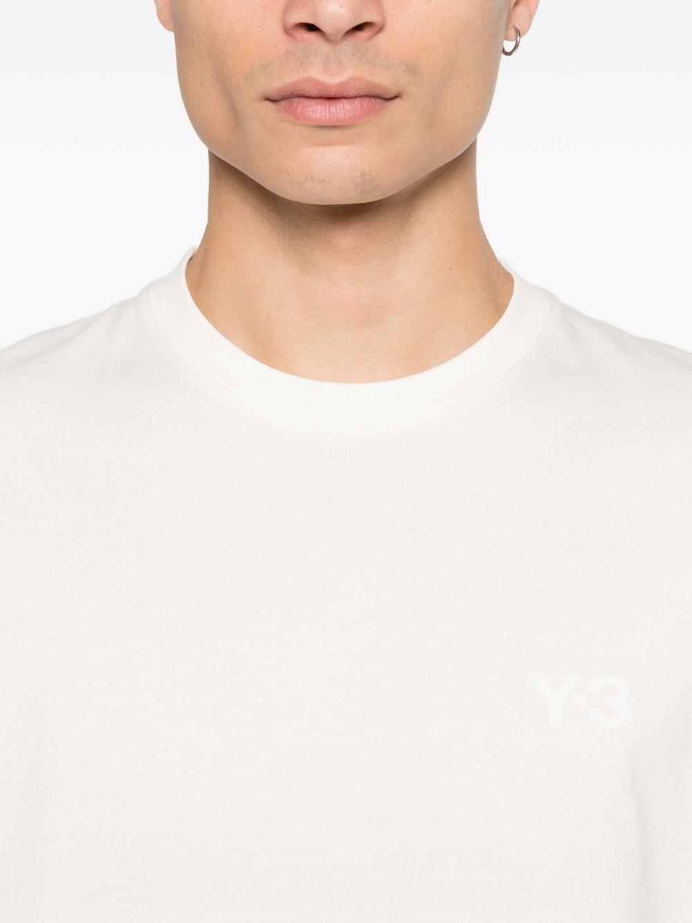 Y3 T-shirt in cotone bianco a maniche corte 