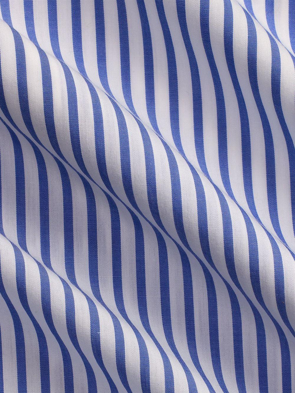 POLO RALPH LAUREN Camicia in cotone a righe bianche e azzurre con logo 