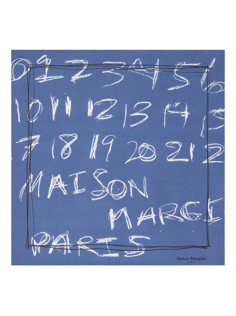 MAISON MARGIELA Foulard in seta blu 