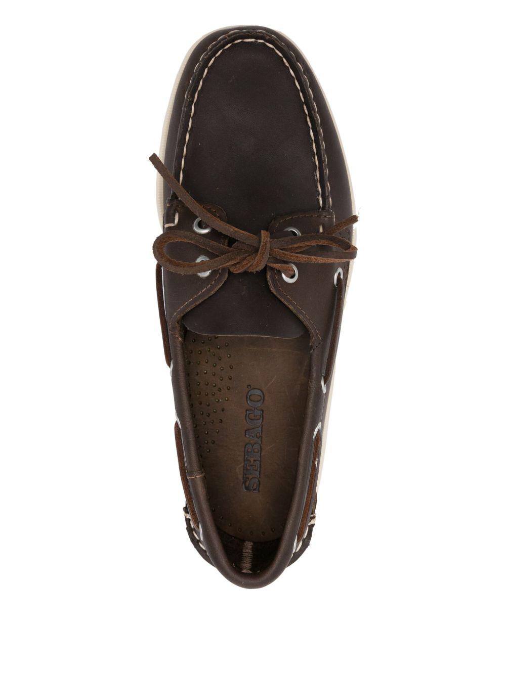 SEBAGO Scarpe da barca Docksides Portland in pelle marrone 