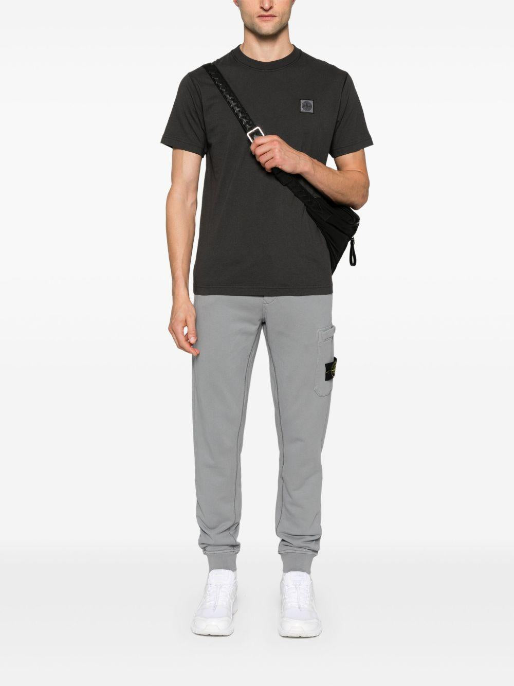 STONE ISLAND T-shirt girocollo in cotone con logo 
