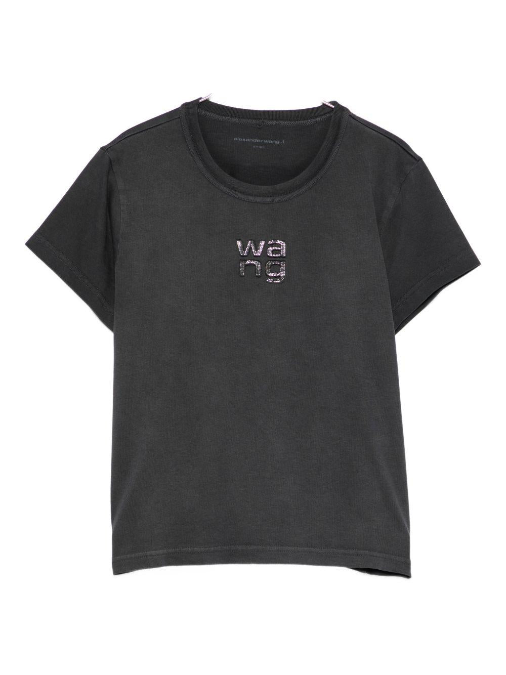 ALEXANDER WANG T-shirt slavata con logo 