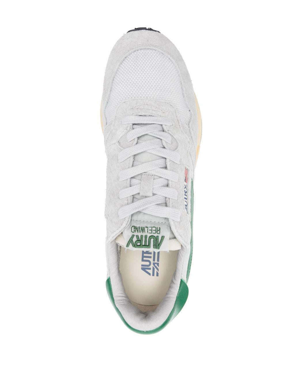AUTRY Sneakers Reelwind grigio e verde con camoscio 