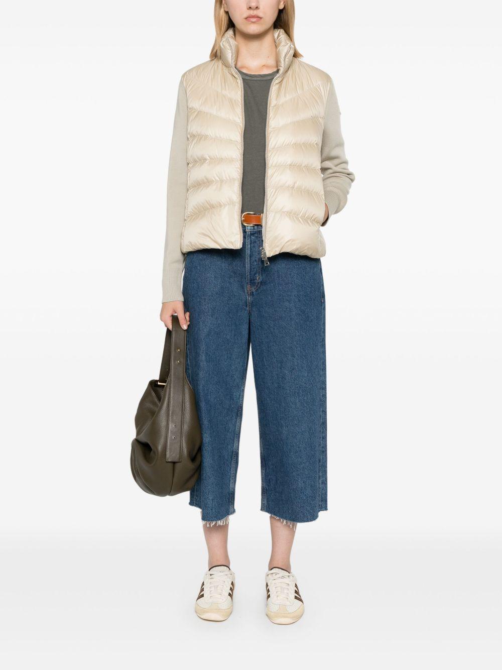 MONCLER Piumino con maniche in maglia 