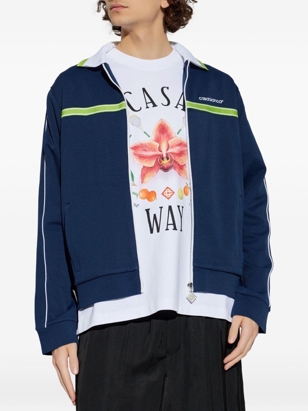 CASABLANCA Felpa con zip blu 