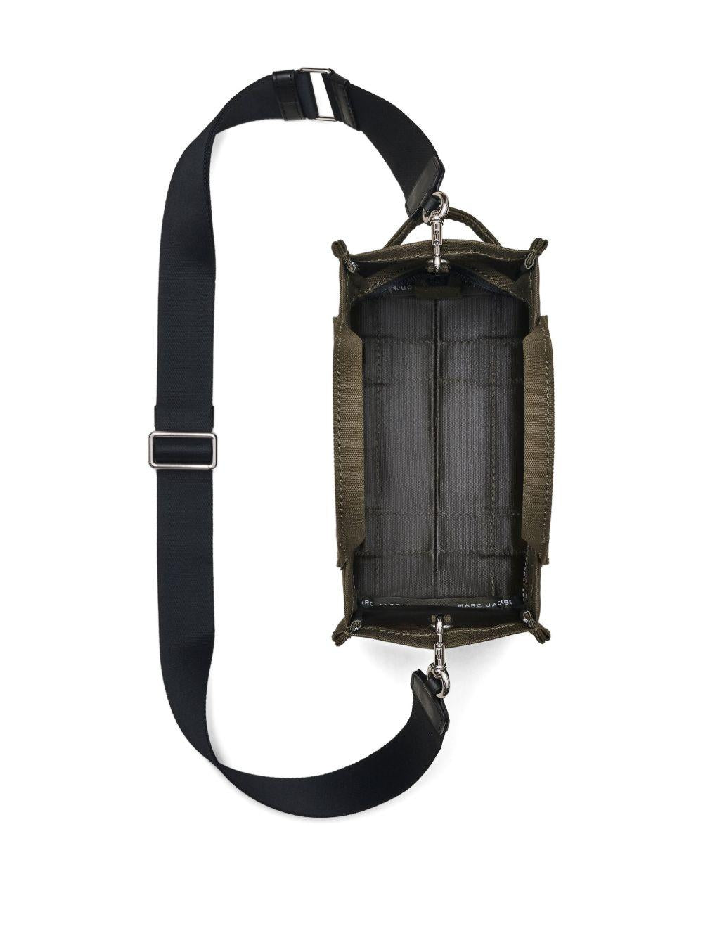 MARC JACOBS Borsa tote 'The Canvas Small Tote Bag' in cotone verde 