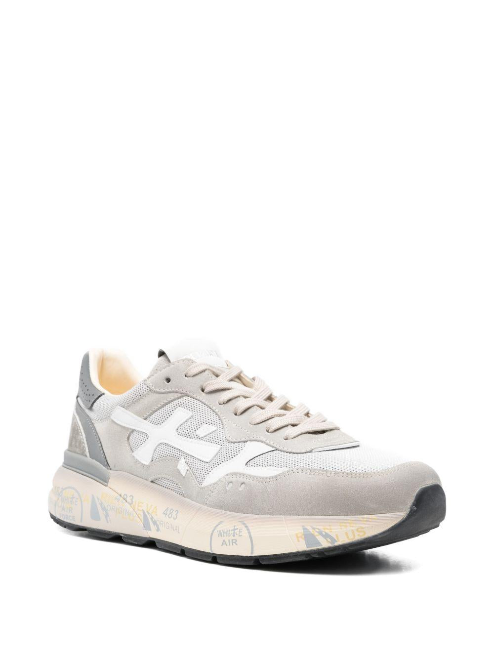 PREMIATA Sneakers Mick in pelle grigia con logo 