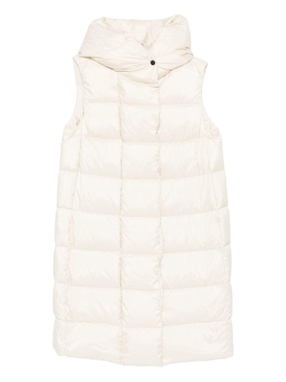 PEUTEREY Gilet lungo imbottito con cappuccio 