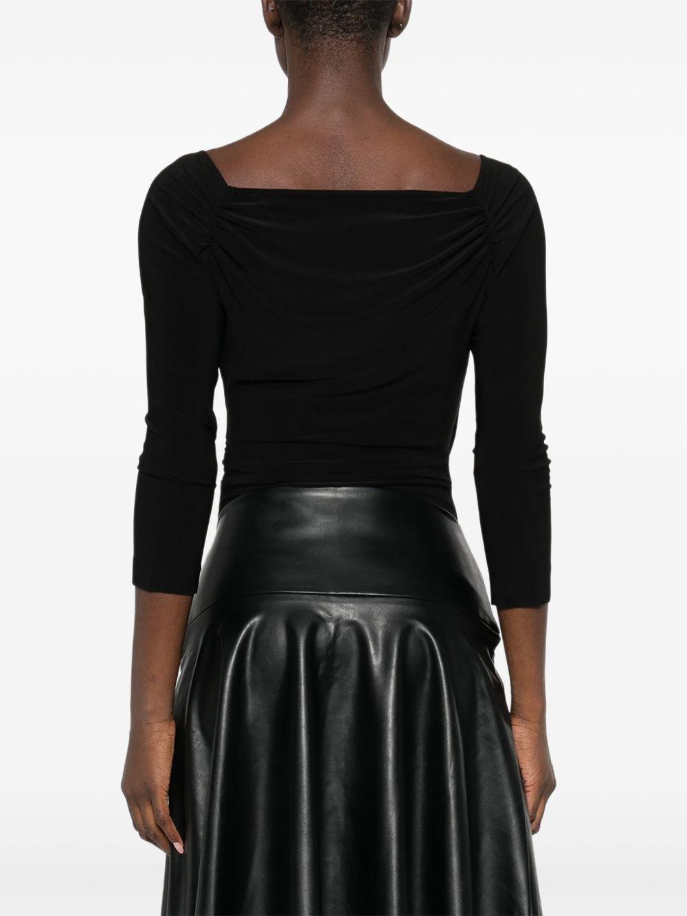 NORMA KAMALI Body drappeggiato nero 