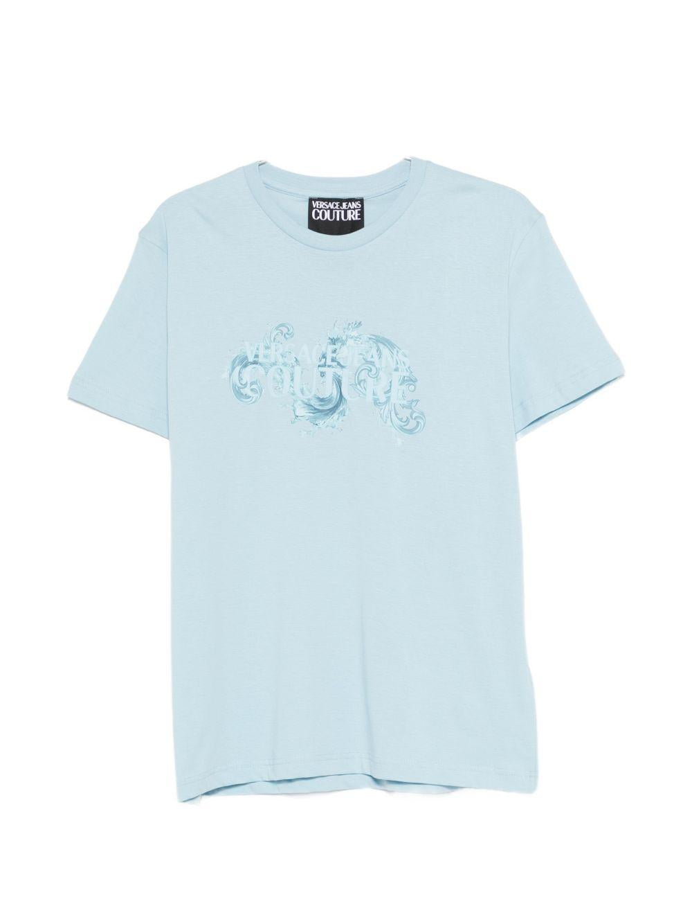 VERSACE JEANS COUTURE T-shirt in cotone azzurro 