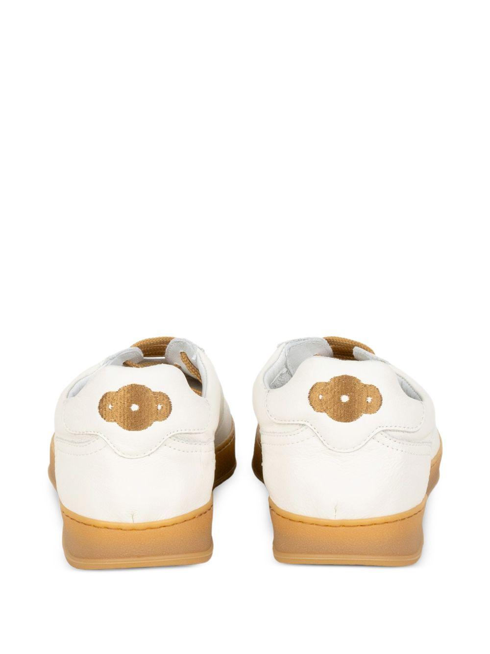 SOLDINI 80 Sneakers Vieste in pelle bianca e dettagli cuoio 
