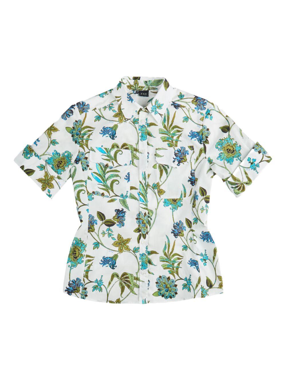FAY Camicia con stampa floreale in cotone muticolore 