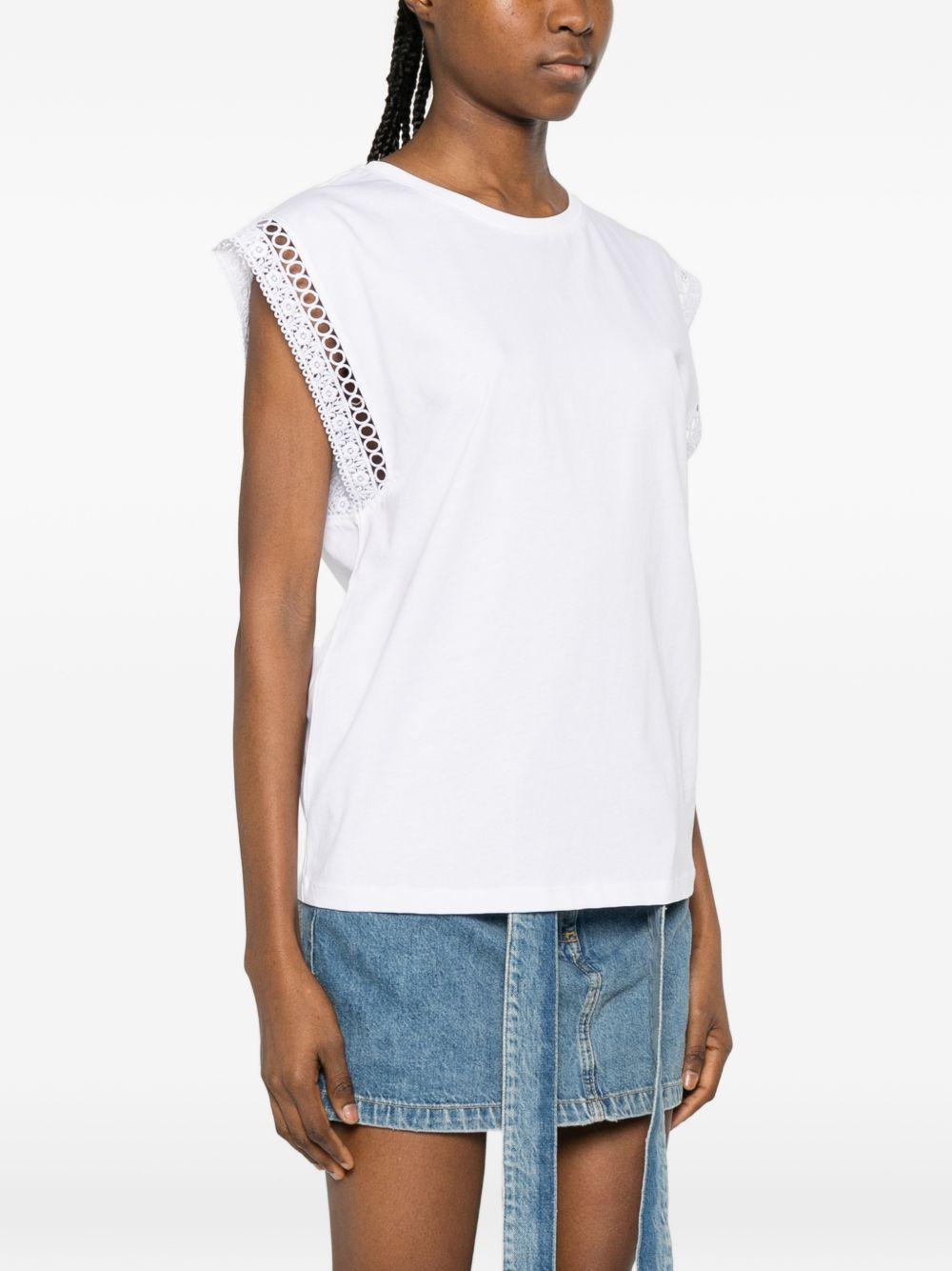 TWINSET T-shirt bianca a maniche corte 