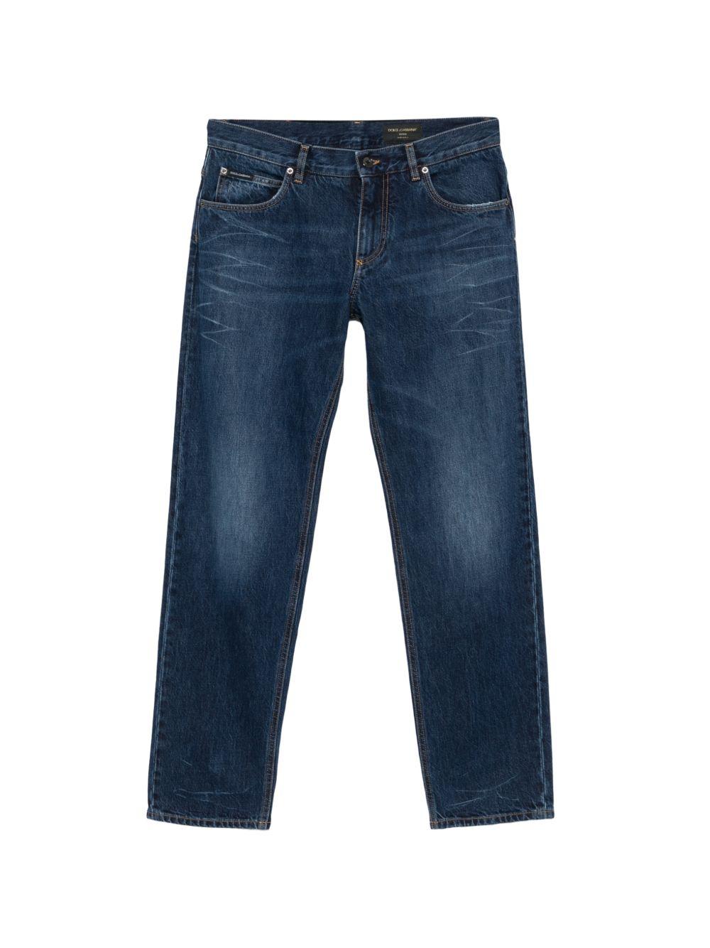 DOLCE e GABBANA Jeans in cotone blu scuro 