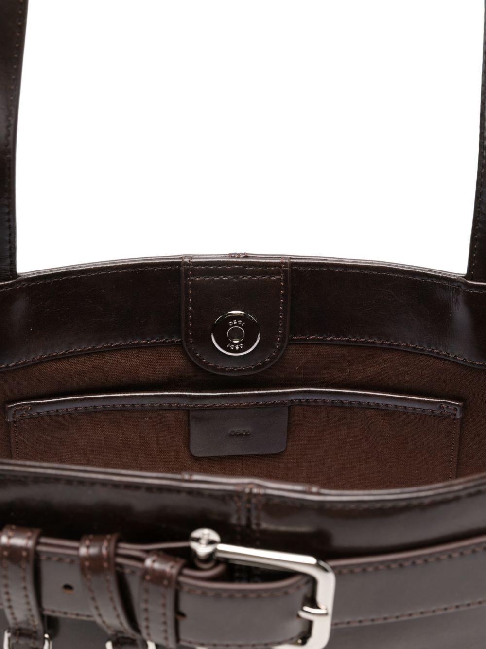 OSOI Borsa a spalla Brocle in pelle marrone 