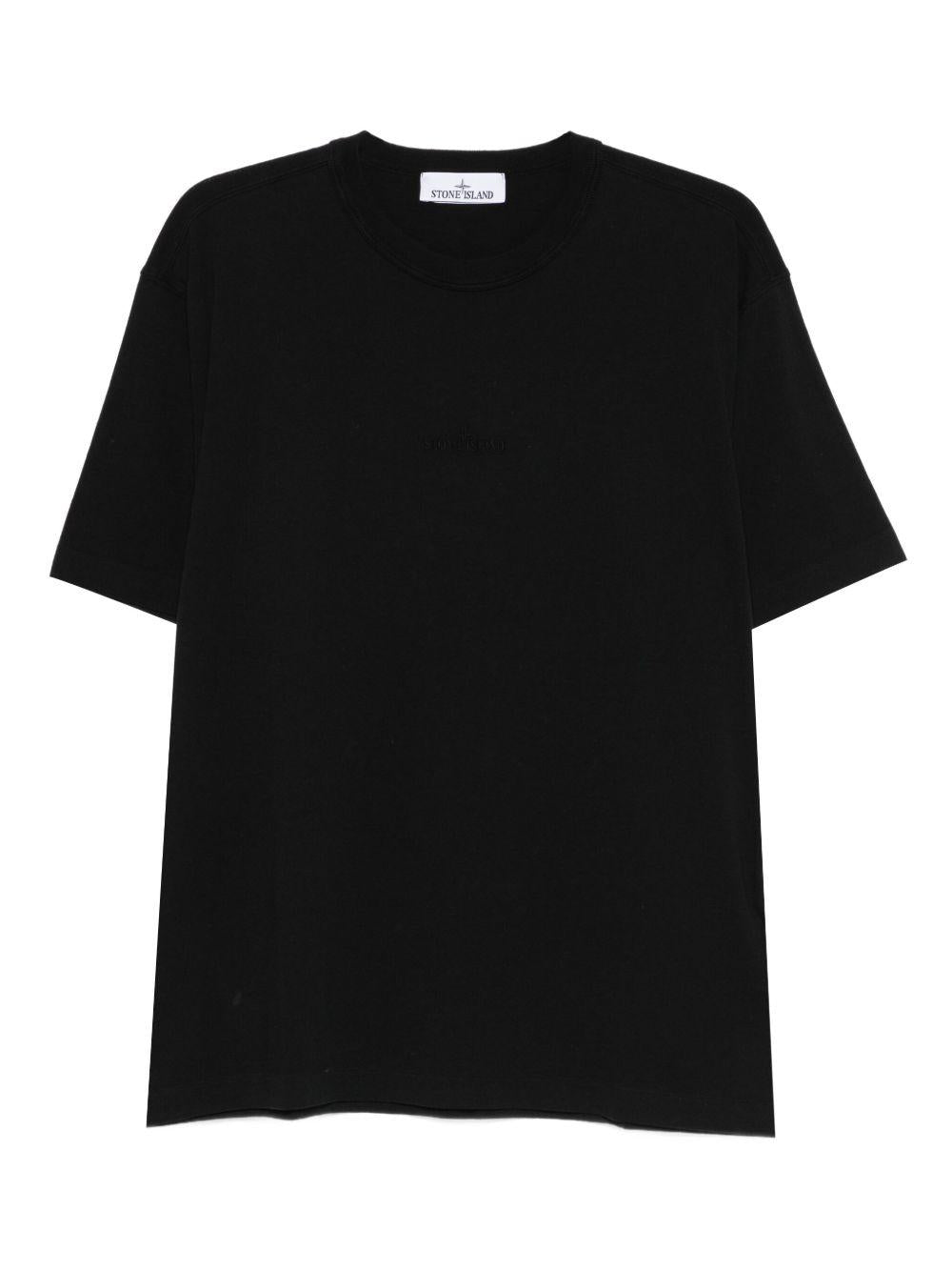 STONE ISLAND T-shirt a maniche corte nera 