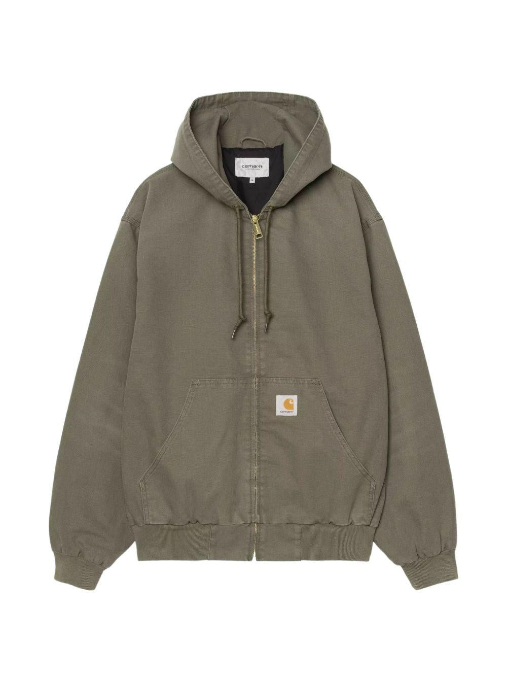 CARHARTT WIP Giacca verde con cappuccio e zip 
