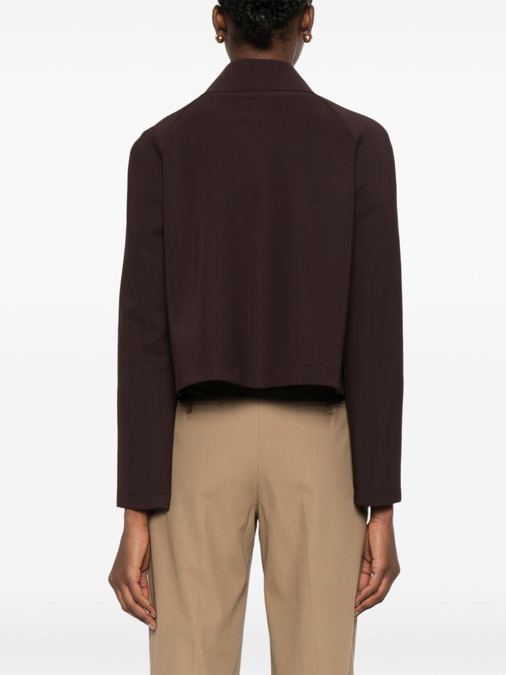 HARRIS WHARF LONDON Giacca marrone con tasche sul petto 