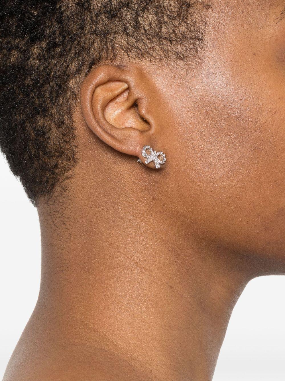 SELF PORTRAIT Orecchini a fiocco con strass 