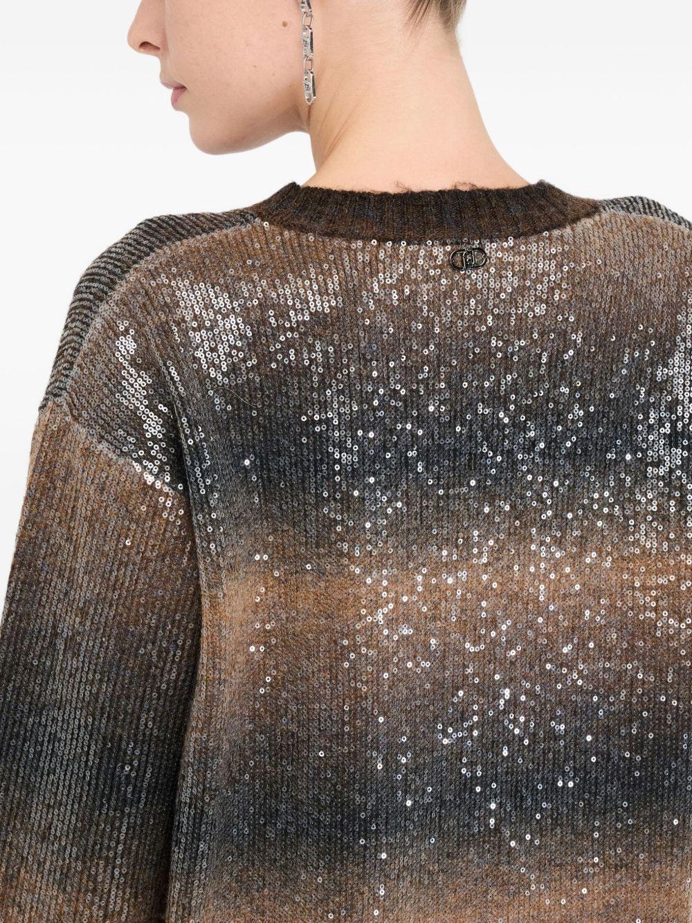LIUJO Abito corto in maglia con paillettes 