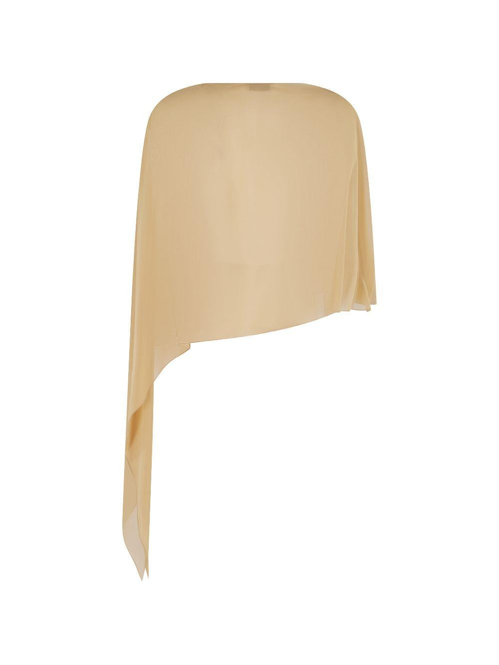 ANTONELLI Foulard elegante beige asimmetrico 
