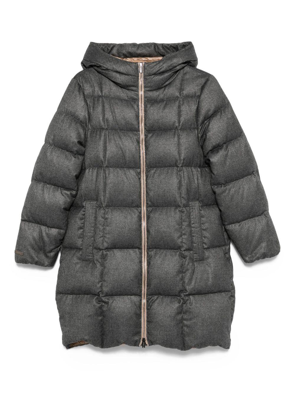 PESERICO Piumino lungo con cappuccio e zip 