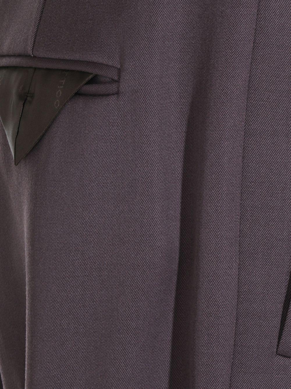 THE ATTICO Pantaloni grigi a vita alta in lana con cintura integrata 