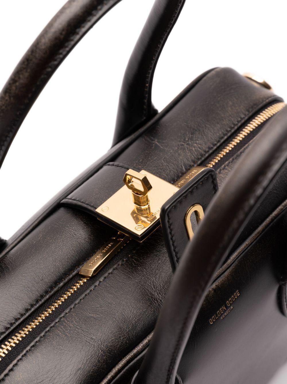 GOLDEN GOOSE Borsa tote 'Vita' in pelle nera 