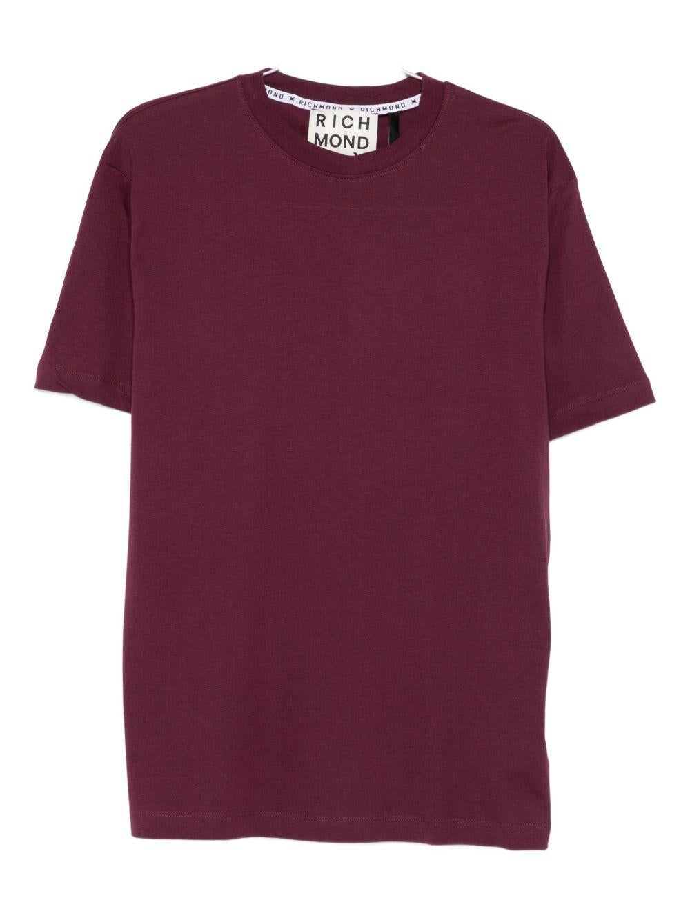 JOHN RICHMOND T-shirt girocollo bordeaux 