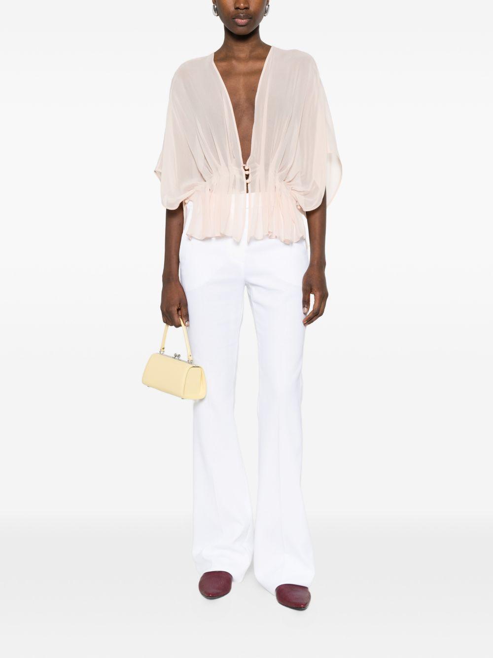 MAX MARA Pantaloni Cecina in cotone bianco 