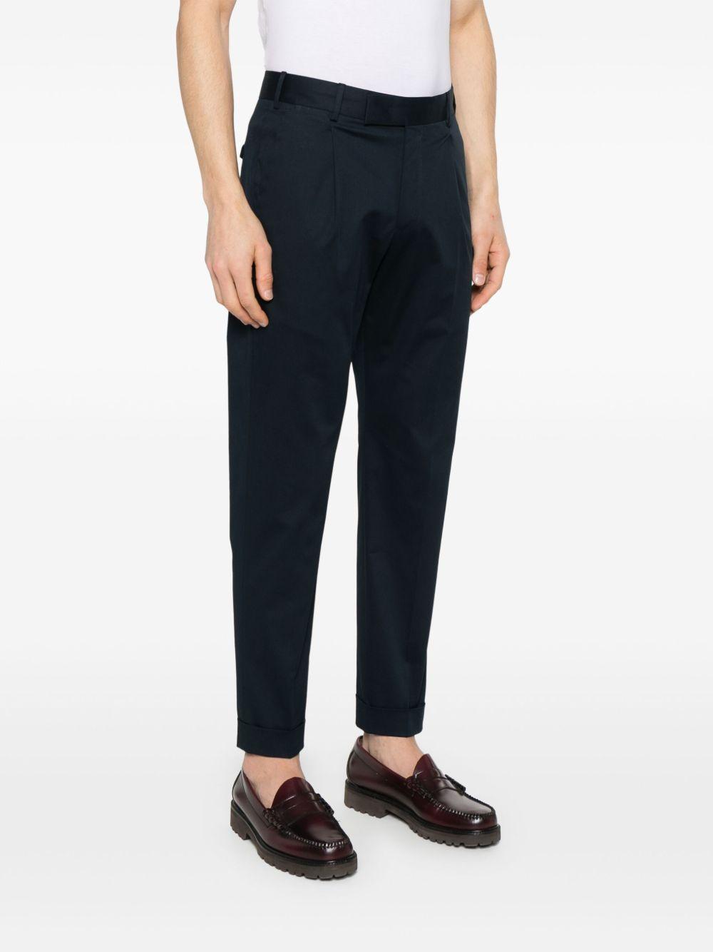PT TORINO Pantaloni in cotone elasticizzato blu 