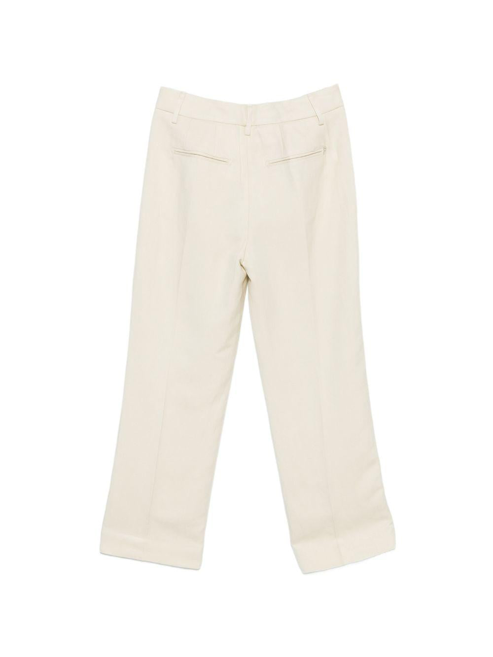 DONDUP Pantaloni bianchi svasati 