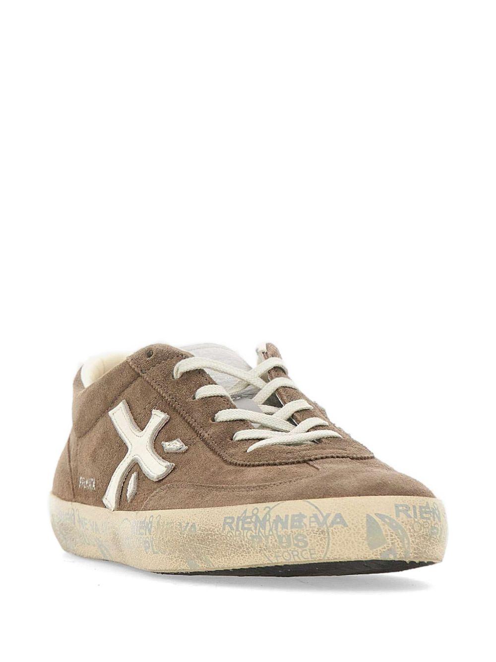 PREMIATA Sneakers David in camoscio marrone con logo 