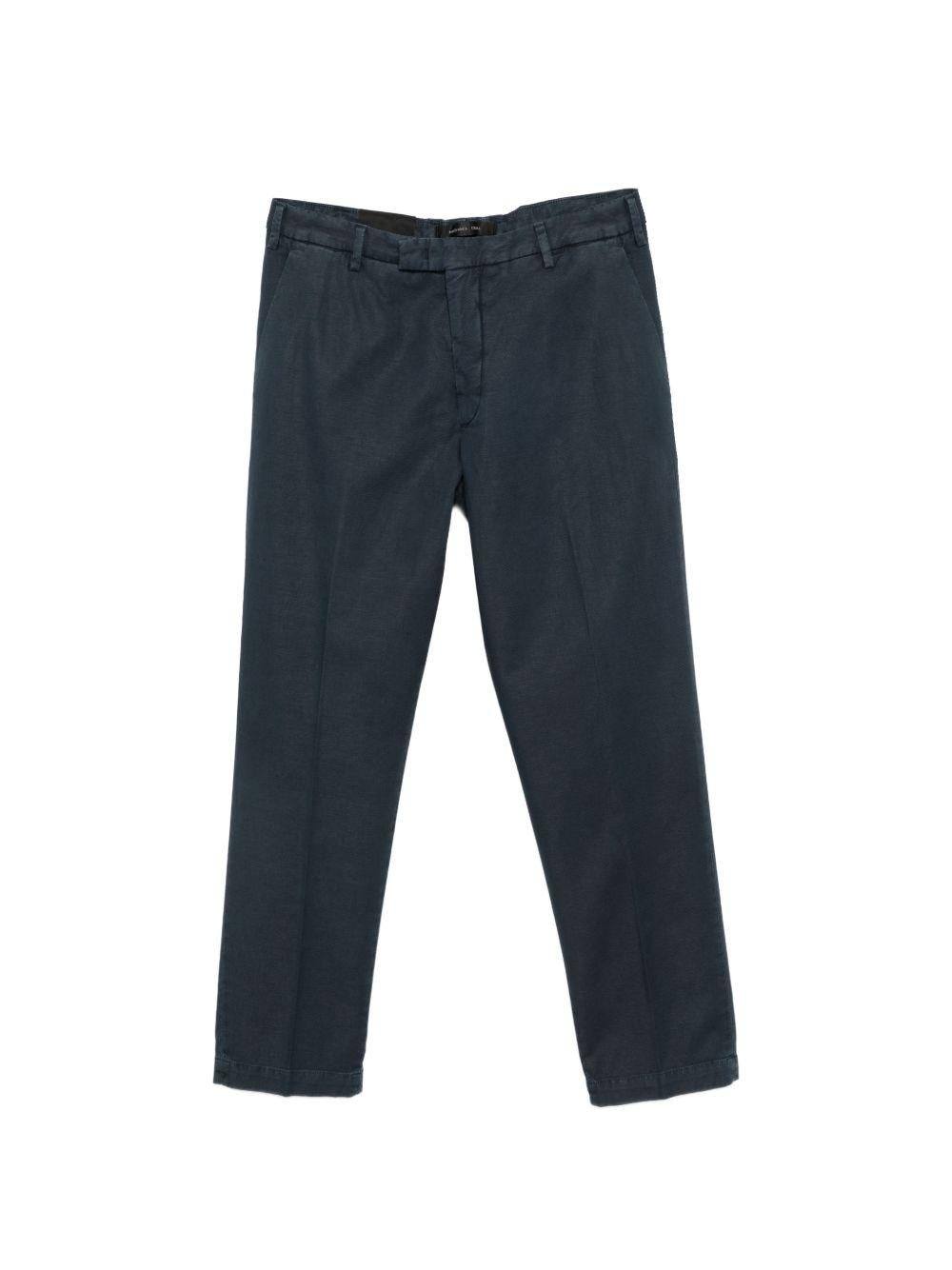 MICHAEL COAL Pantaloni lunghi blu a gamba dritta 
