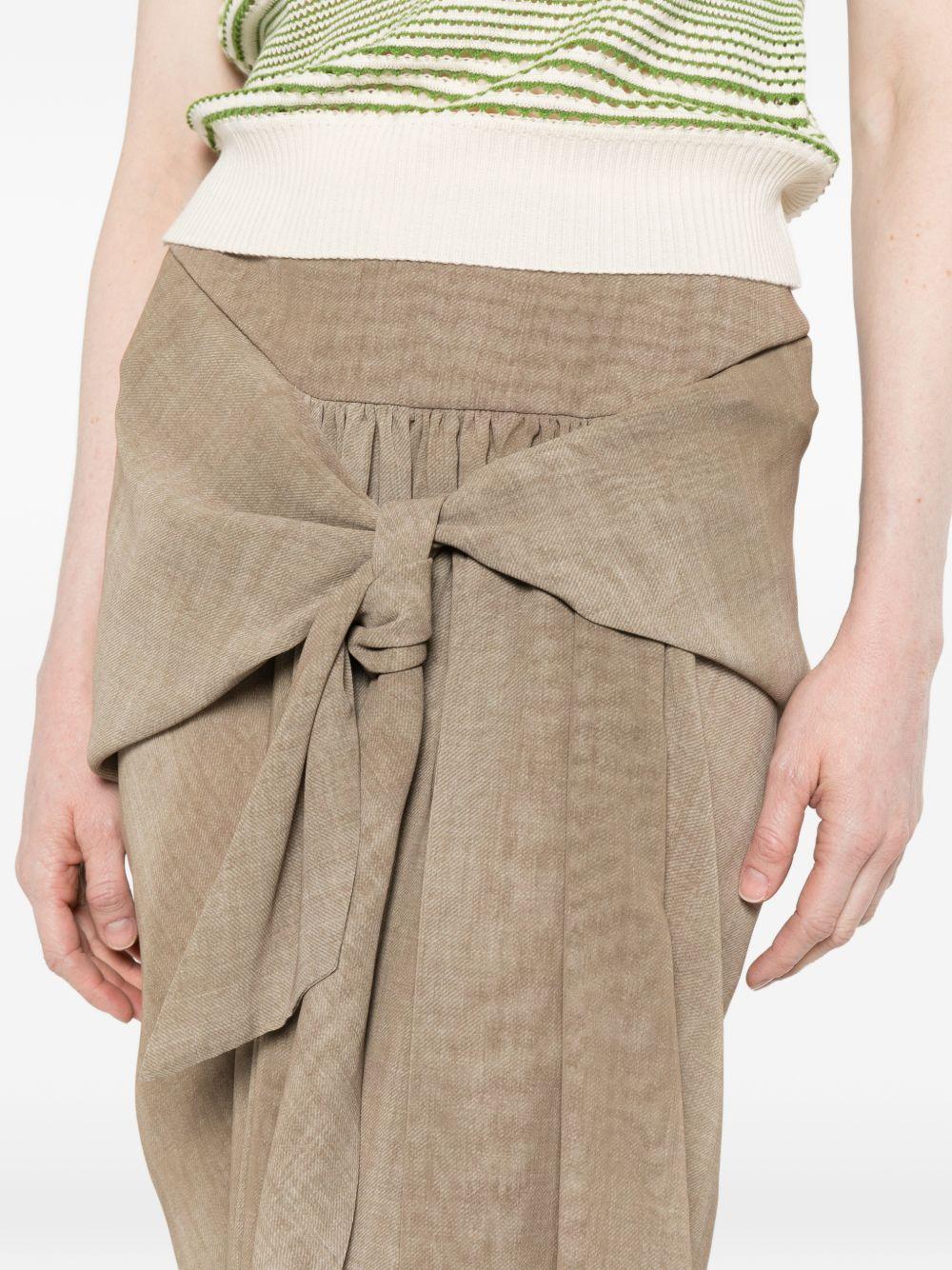 ERMANNO SCERVINO Gonna marrone con nodo fiocco 