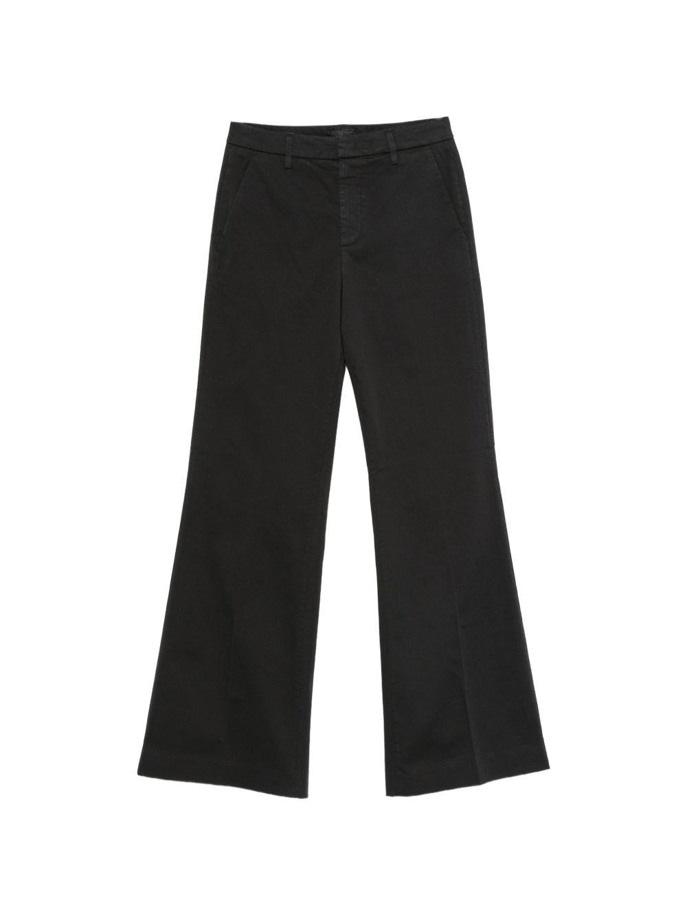 DONDUP Pantaloni Janice wide leg neri 