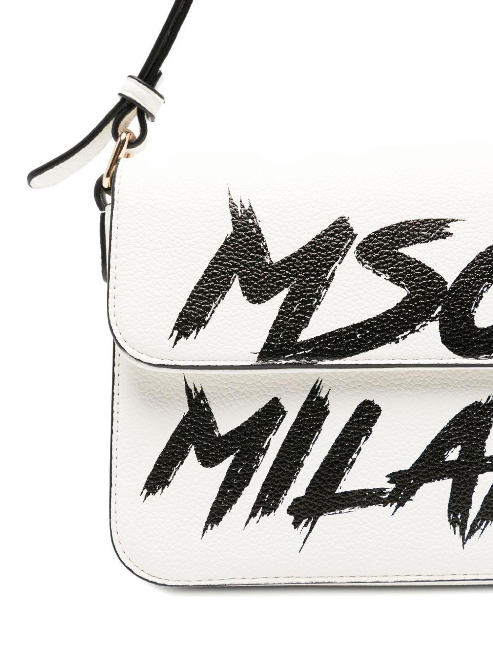 MSGM Borsa a spalla con stampa logo 