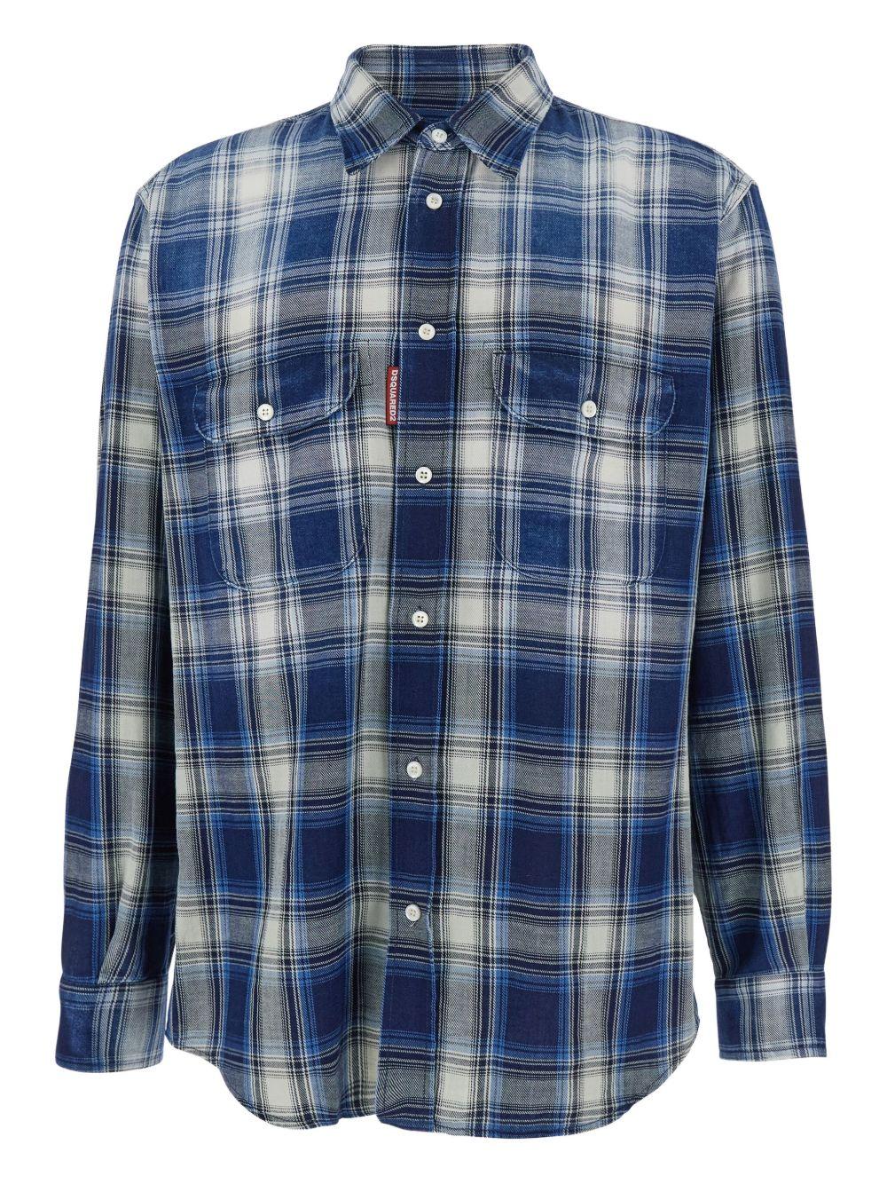 DSQUARED2 Camicia a quadri in cotone 