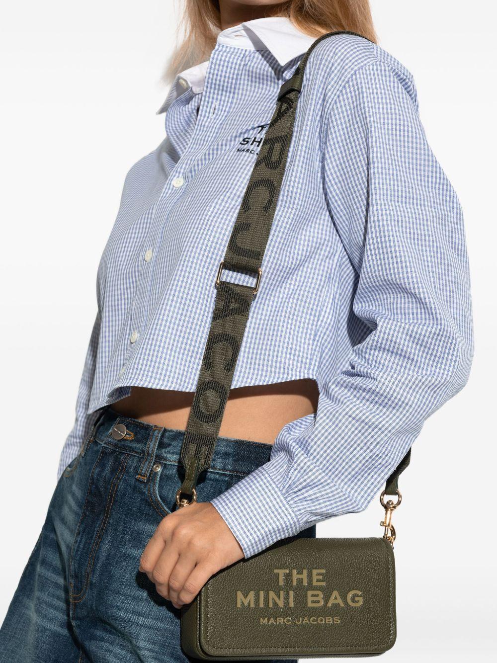 MARC JACOBS Borsa tracolla The Leather Mini Bag in pelle verde militare 