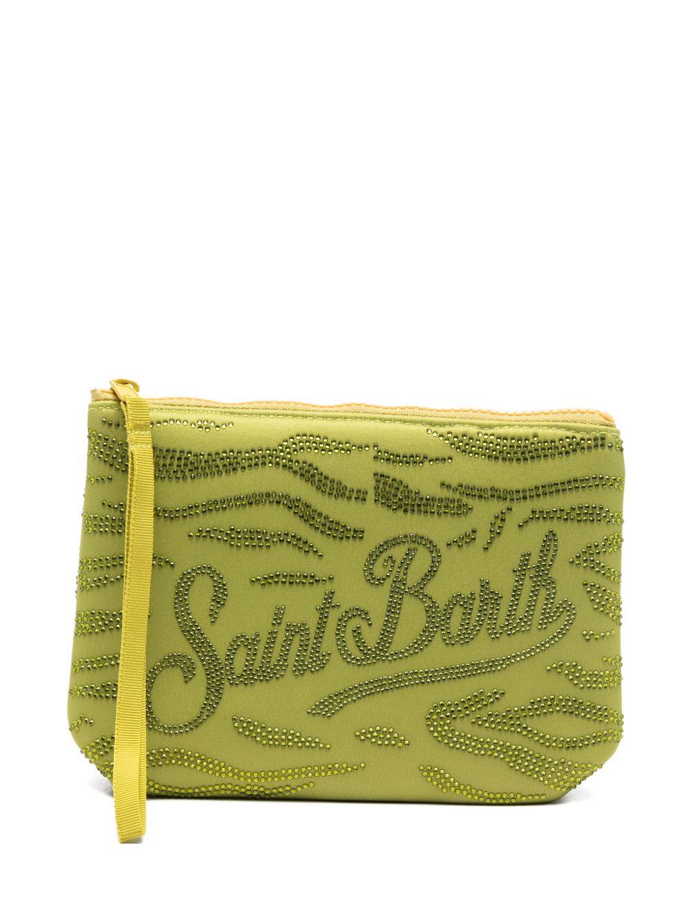 MC2 SAINT BARTH Pochette Aline Strass verde acido 