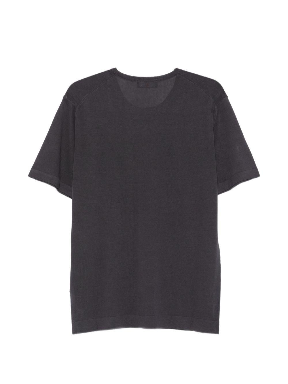 PEUTEREY T-shirt a maniche corte Nias in cotone grigio 