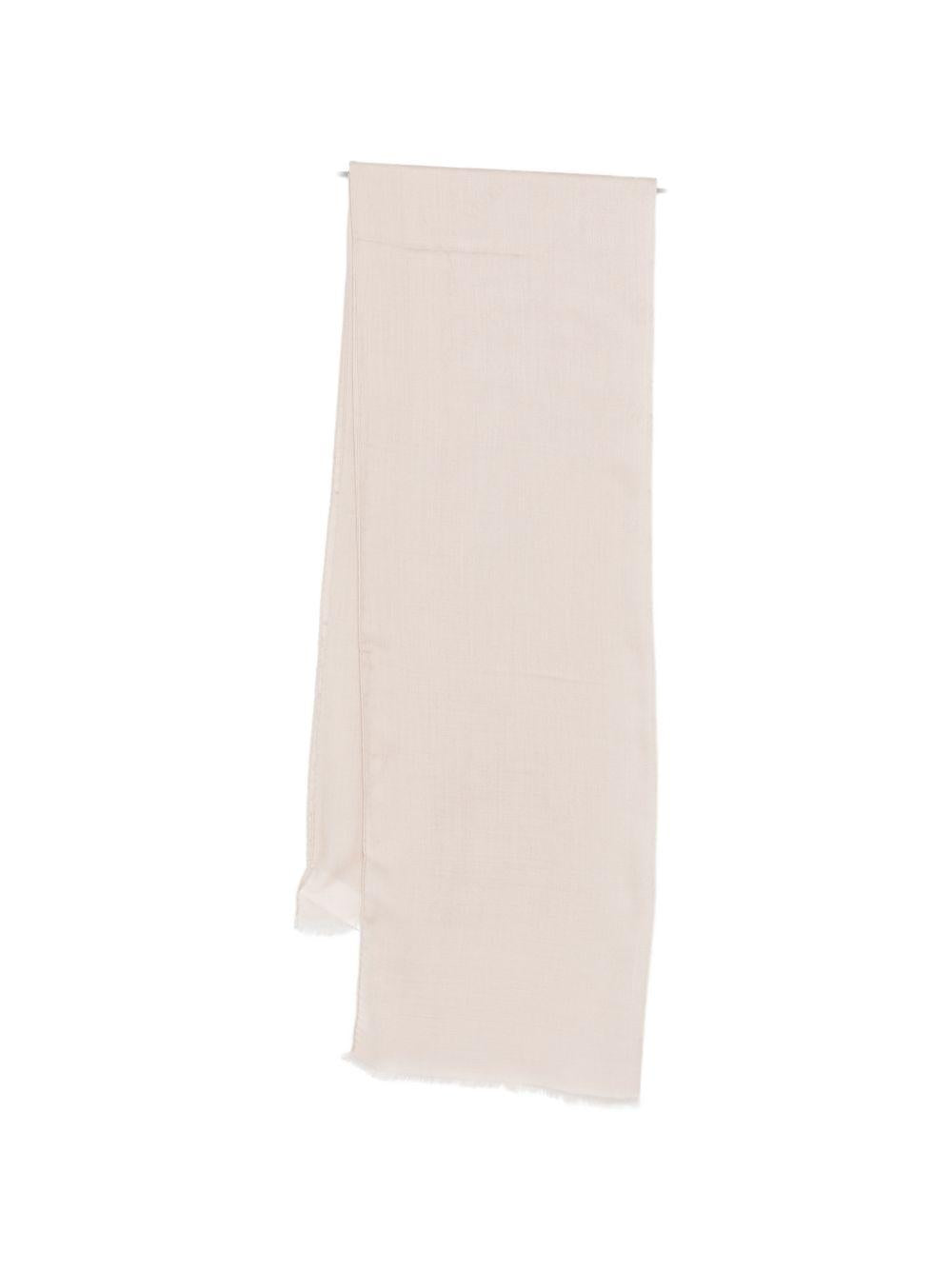 MAX MARA Sciarpa Azinnia in lana e seta beige 