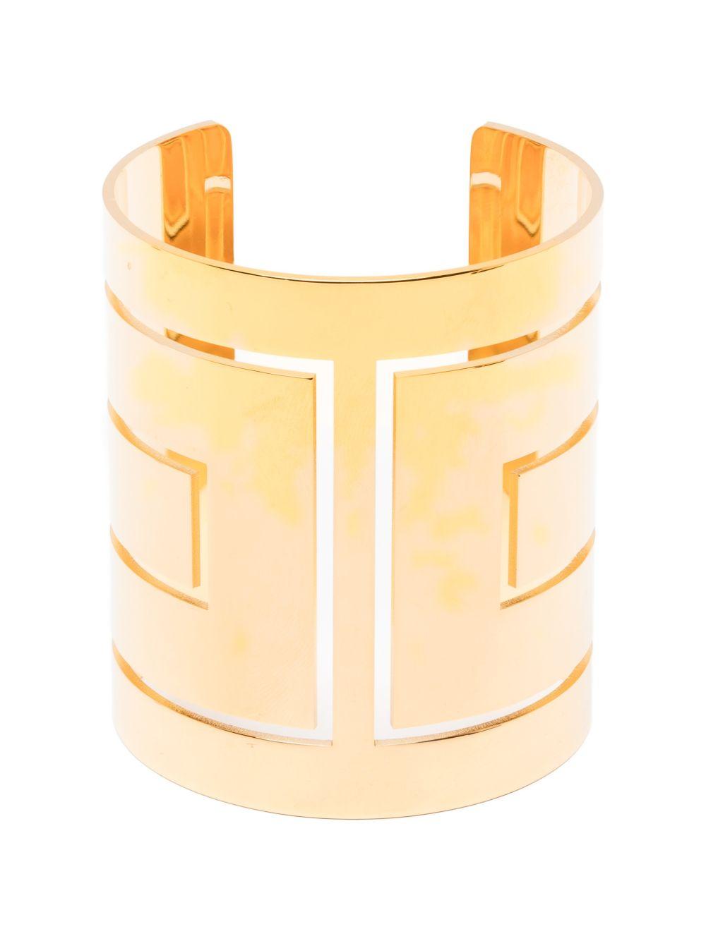 ELISABETTA FRANCHI Bracciale rigido in ottone dorato 