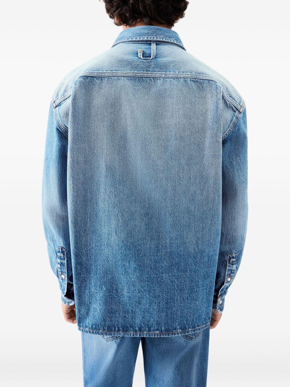 JACQUEMUS Camicia De-Nimes Simon in denim con logo 