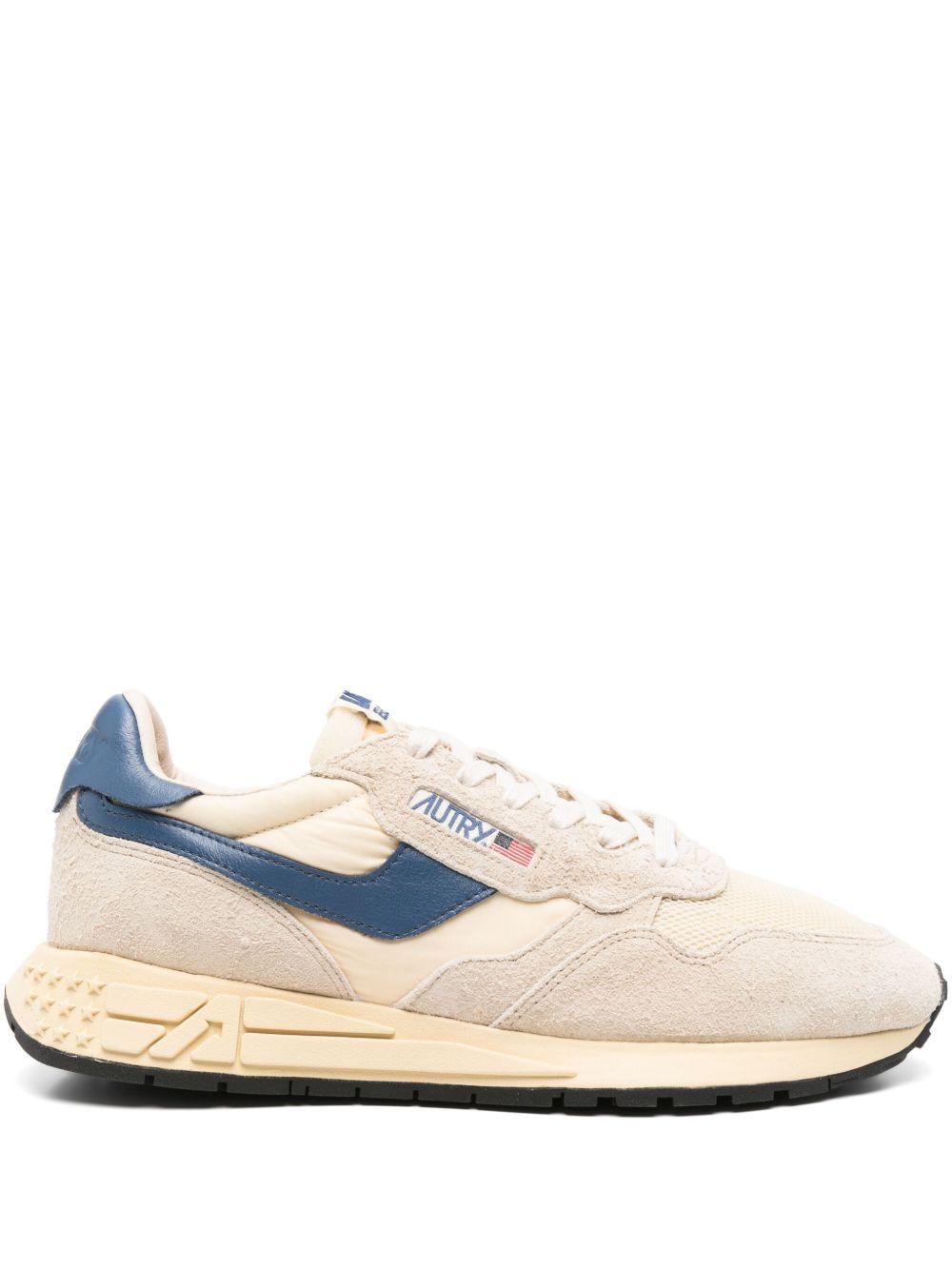 AUTRY Sneakers Reelwind beige e dettagli in blu 