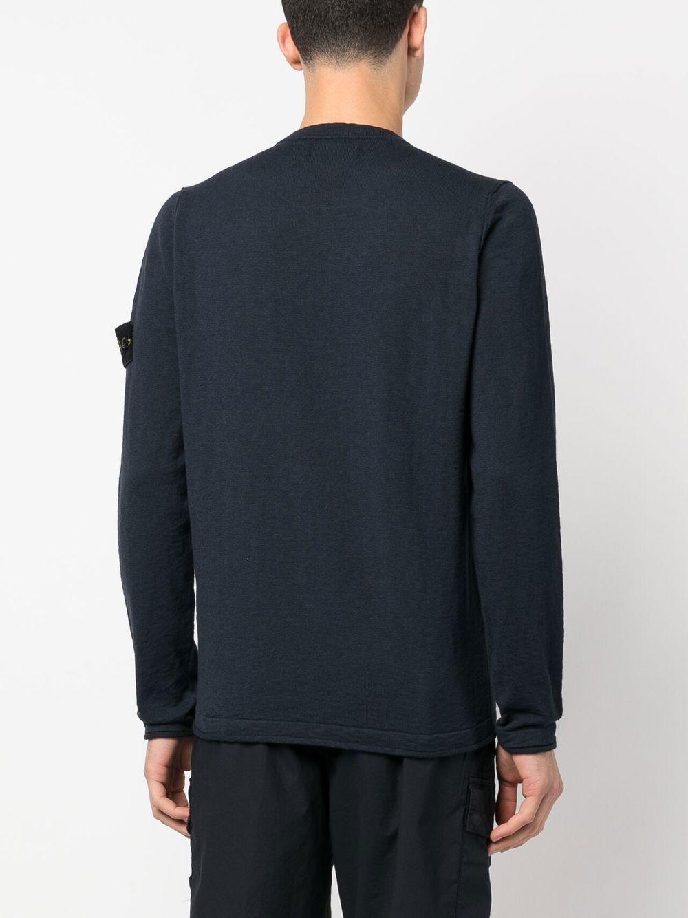 STONE ISLAND Maglia girocollo blu navy 