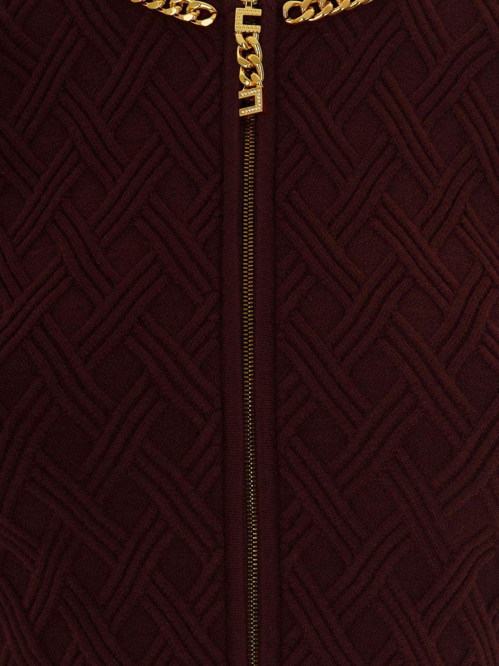 ELISABETTA FRANCHI Top corto bordeaux 