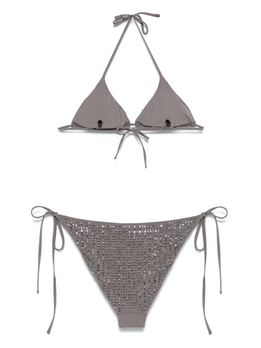 VENUJA Bikini Malibu grigio con strass all-over 
