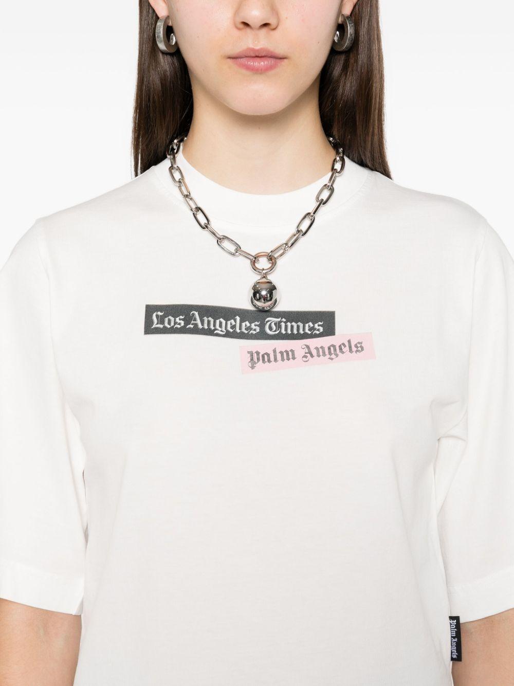 PALM ANGELS T-shirt in cotone con stampa 
