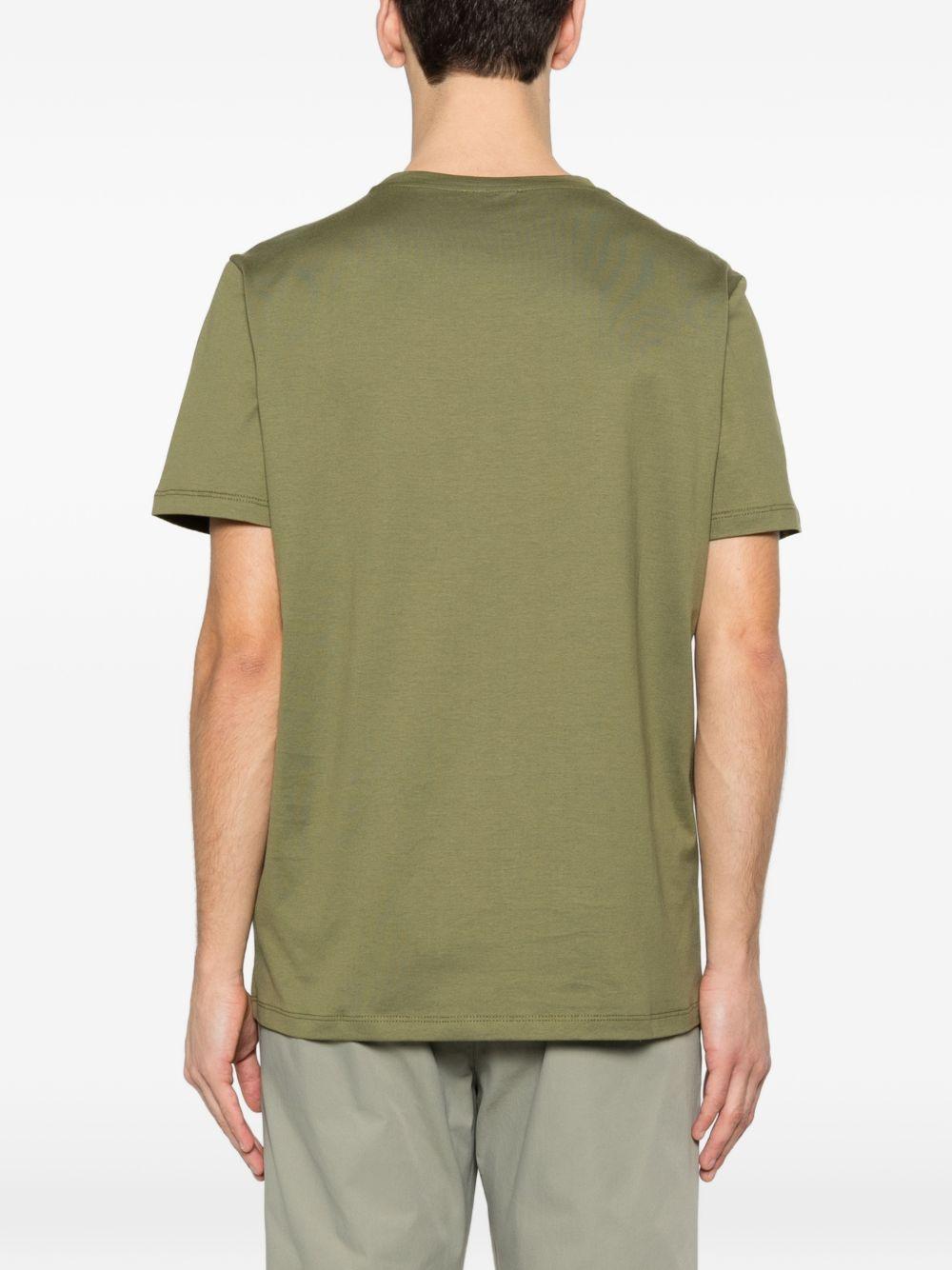 DONDUP T-shirt in cotone verde con logo 